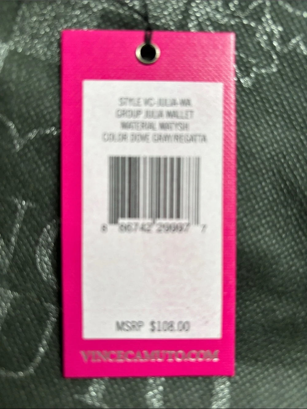 Vince Camuto Black Leather Wallet with Hot Pink Accents